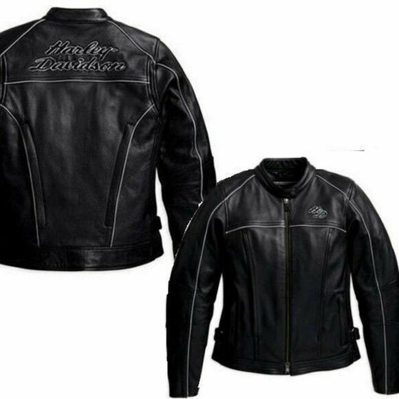 Women’s Harley Davidson Leather Jacket Small​​​ like new.​​​​ - Picture 3 of 9